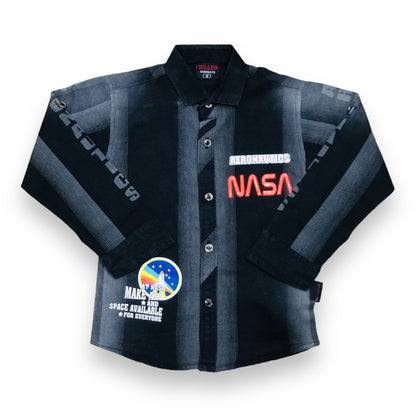 Boy's Black DoubleLayer Shirt | 4-8 Years