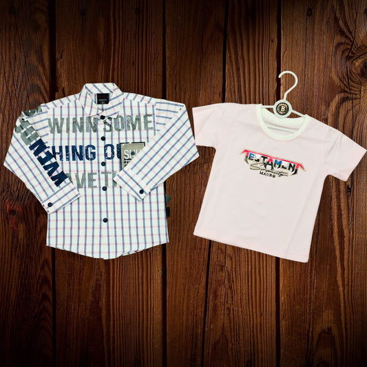 Check Double Shirt For Boy's | 4-8 Years