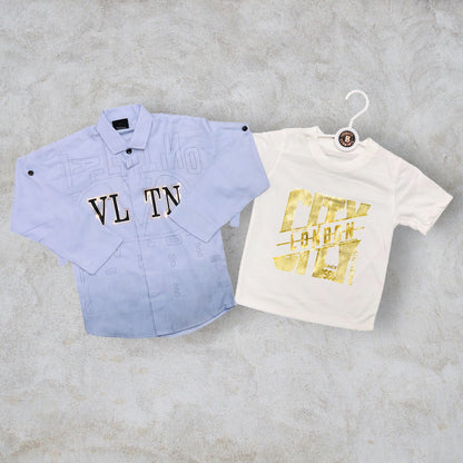 Sky Blue Double Shirt | 4-8 Years