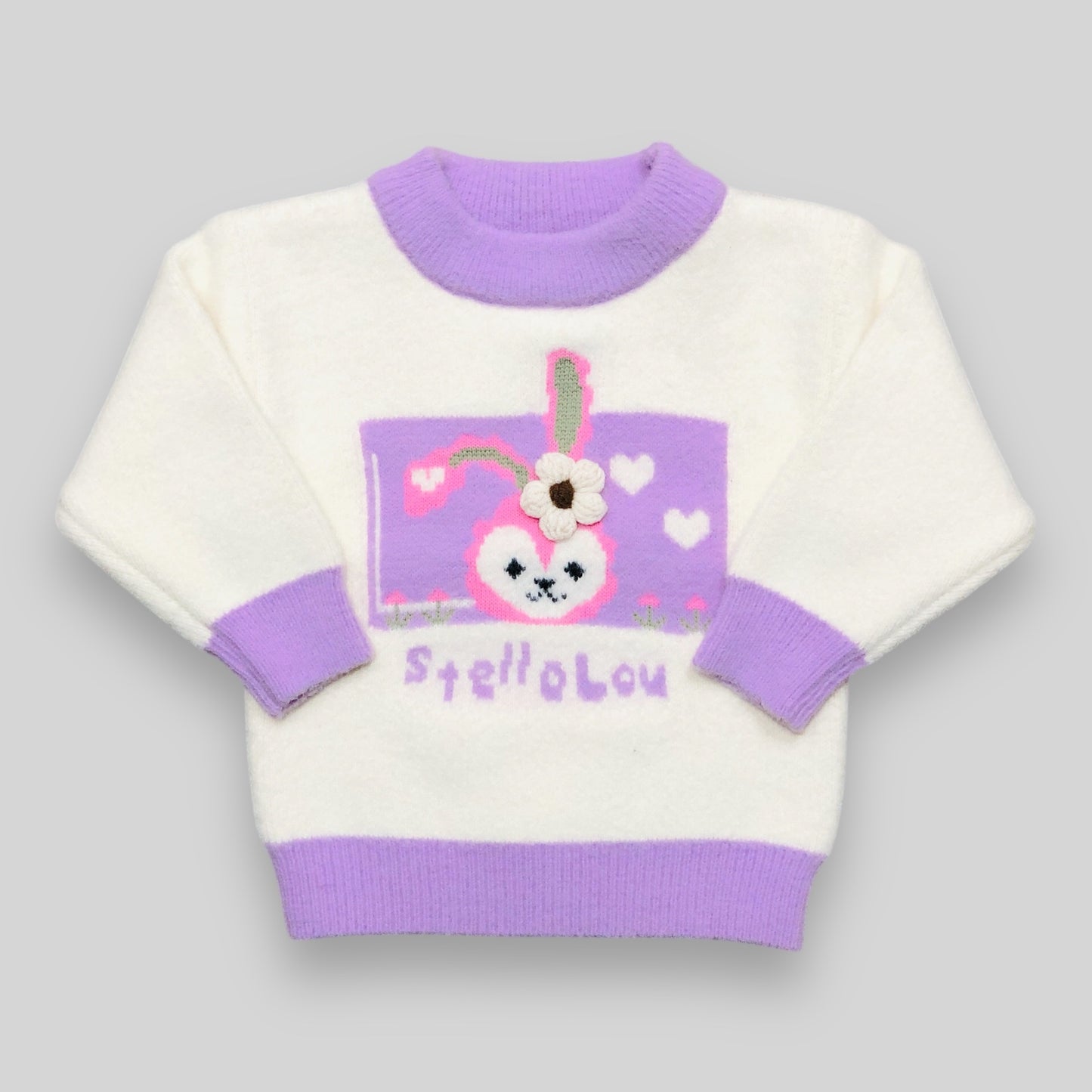 Baby Girl Rabbit Wool Jersey | 1-4 Year