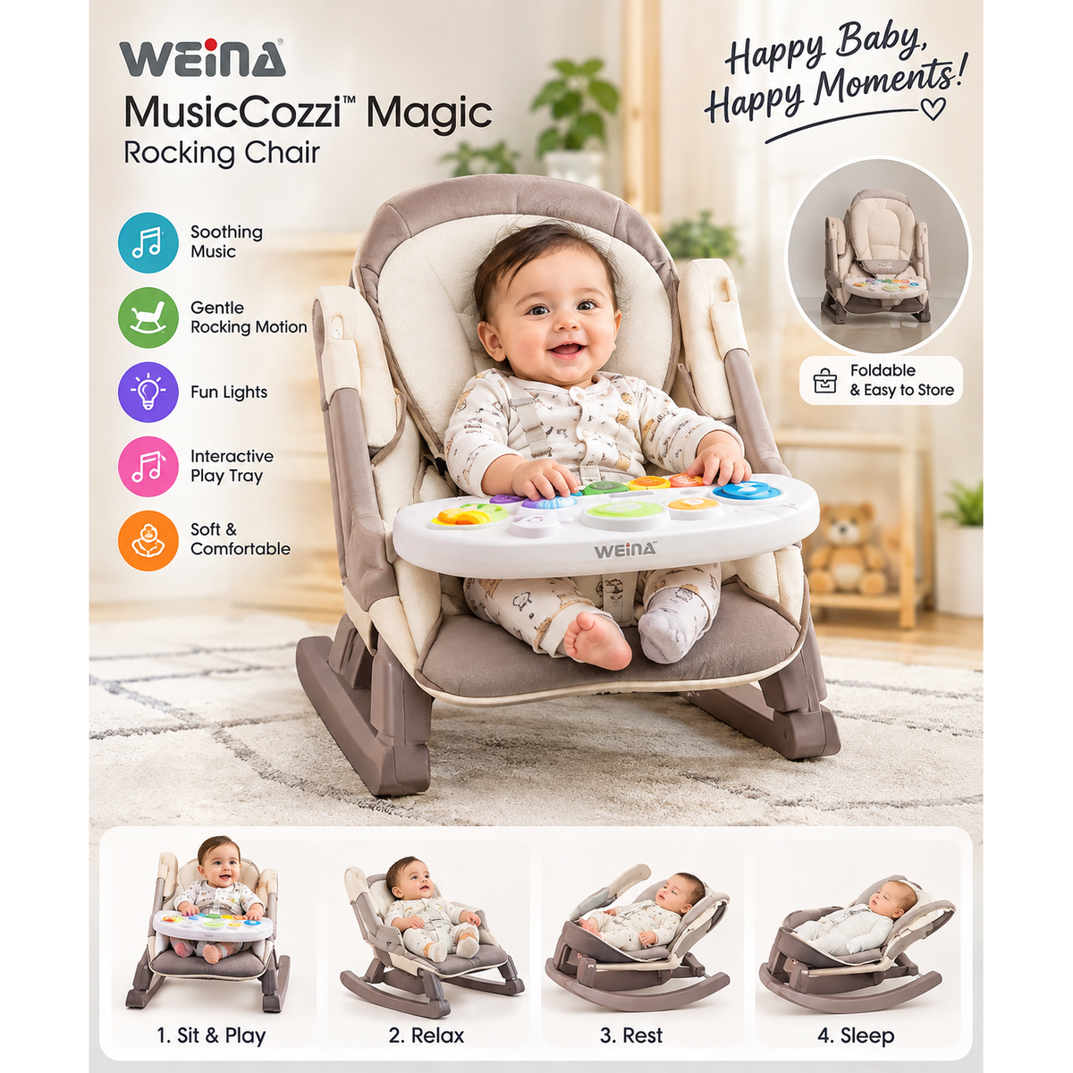 Premium Baby Musical Activity Feeding Chair