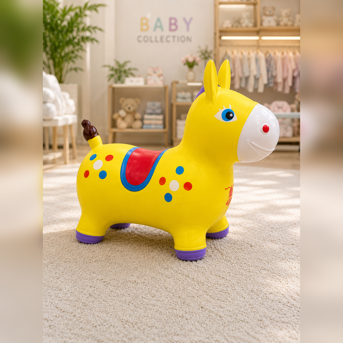 Kids Inflatable Ride-On Horse – Fun Bouncy Animal Toy