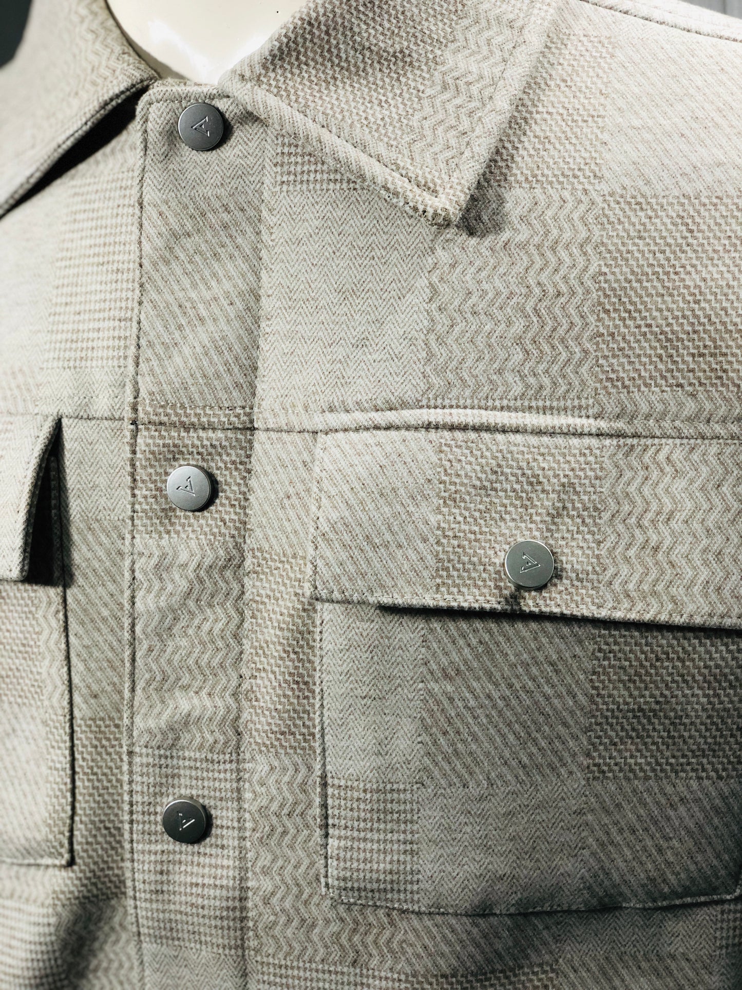 Button Style Wool Jacket For Men's