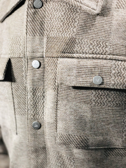 Button Style Wool Jacket For Men's
