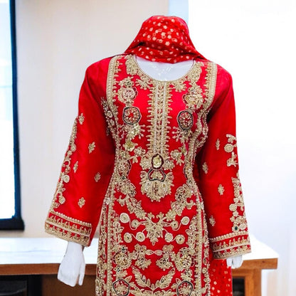 Ladies Fanny Short Kameez And Sharara