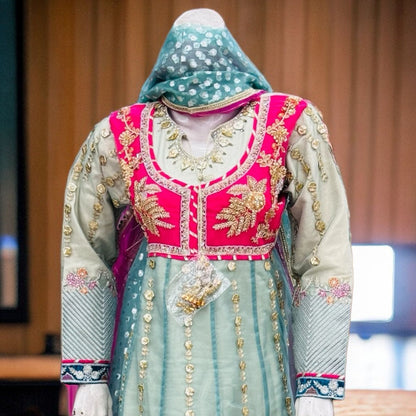Ladies Long Frock With EMBROIDERY