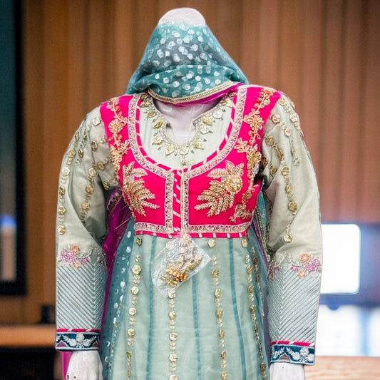 Ladies Long Frock With EMBROIDERY