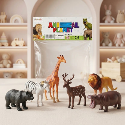 Animal Planet Wild Animals Toy Set – 6 Piece