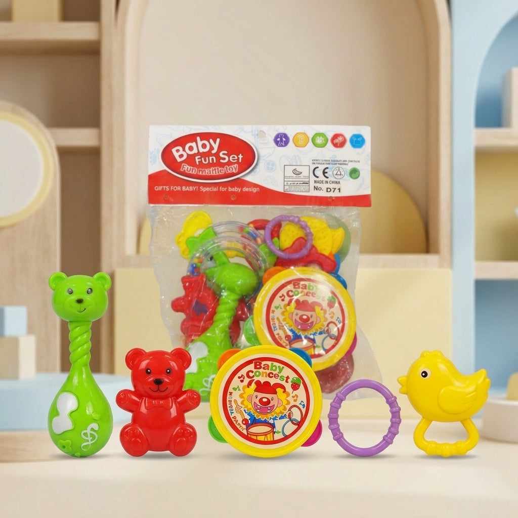 Baby Fun Set – Colorful Rattle & Musical Toy Set