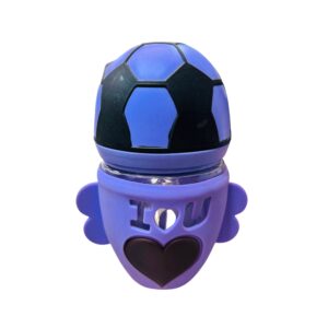 Kids Sipper Water Bottle with Football Cap & “I Love You” Design – Leak Proof Cartoon Bottle