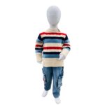 Boys Striped Winter Sweater with Denim Jeans Set