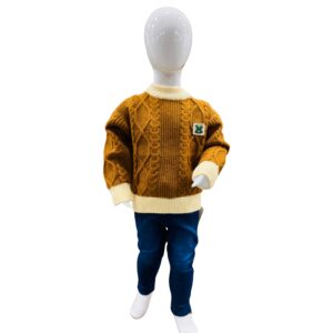 Boys Winter Cable Knit Sweater – Warm & Stylish Kids Knitwear