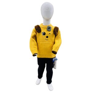 Boys Winter Sweater with Cute Smiley Face – Yellow Color