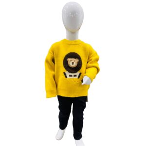 Boys Winter Bear Knit Sweater & Trouser Set – Warm Cute Kids Outfit