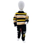 Boys Striped Winter Knit Sweater & Trouser Set – Warm Stylish Kids Outfit