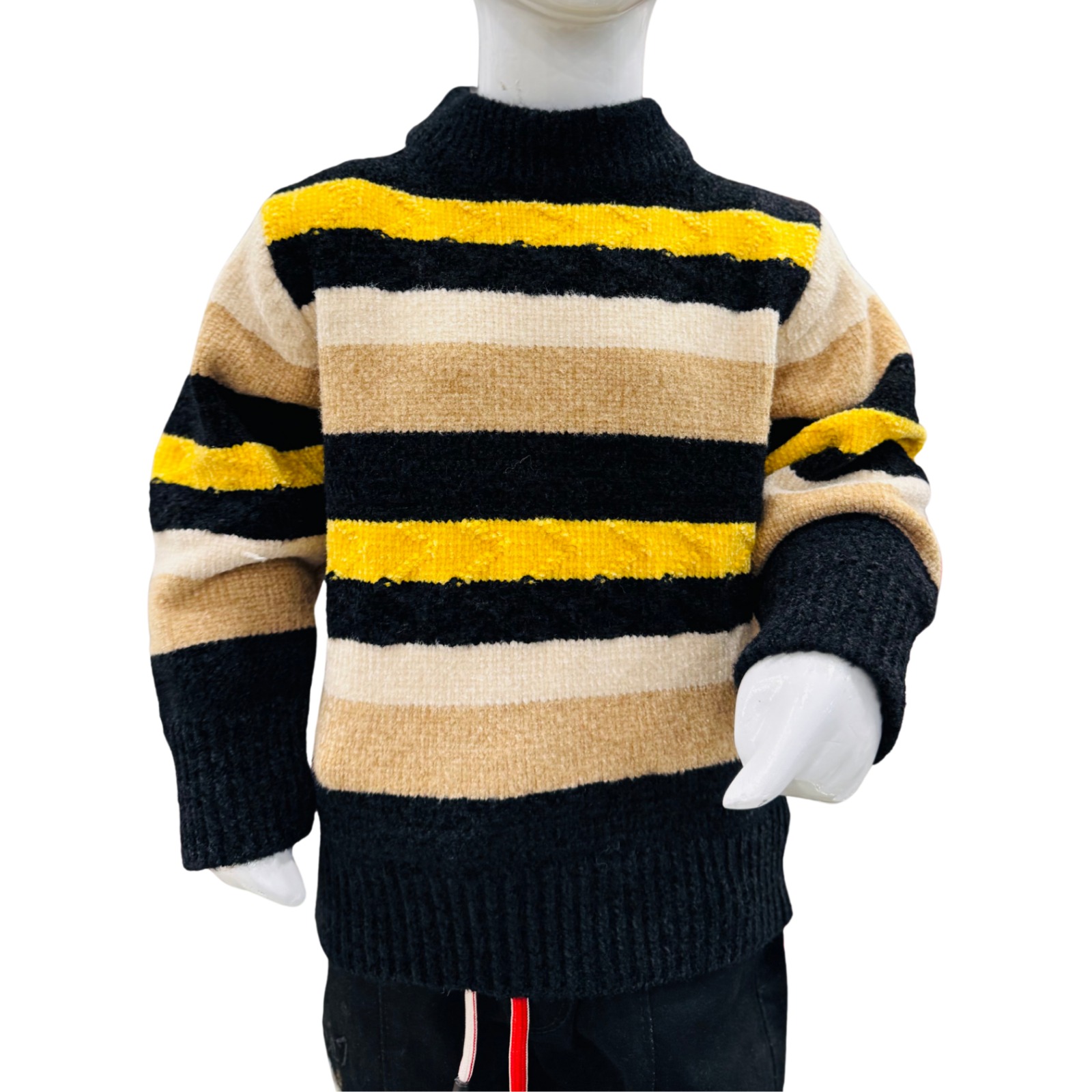 Boys Striped Winter Knit Sweater & Trouser Set – Warm Stylish Kids Outfit - Image 2