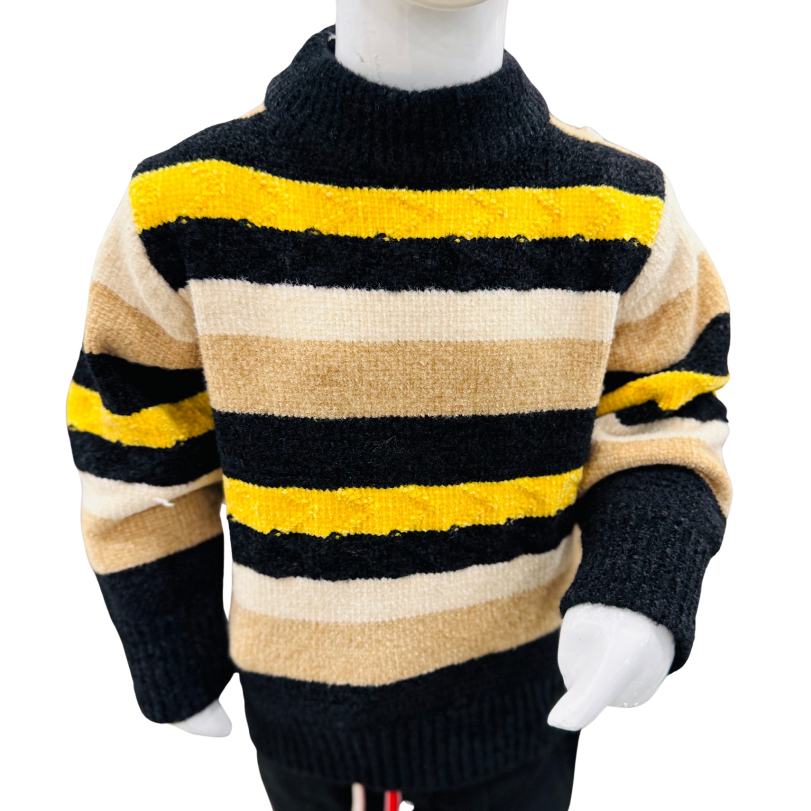Boys Striped Winter Knit Sweater & Trouser Set – Warm Stylish Kids Outfit - Image 4