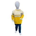 Boys Yellow & Cream Color-Block Knit Sweater – Winter Wear