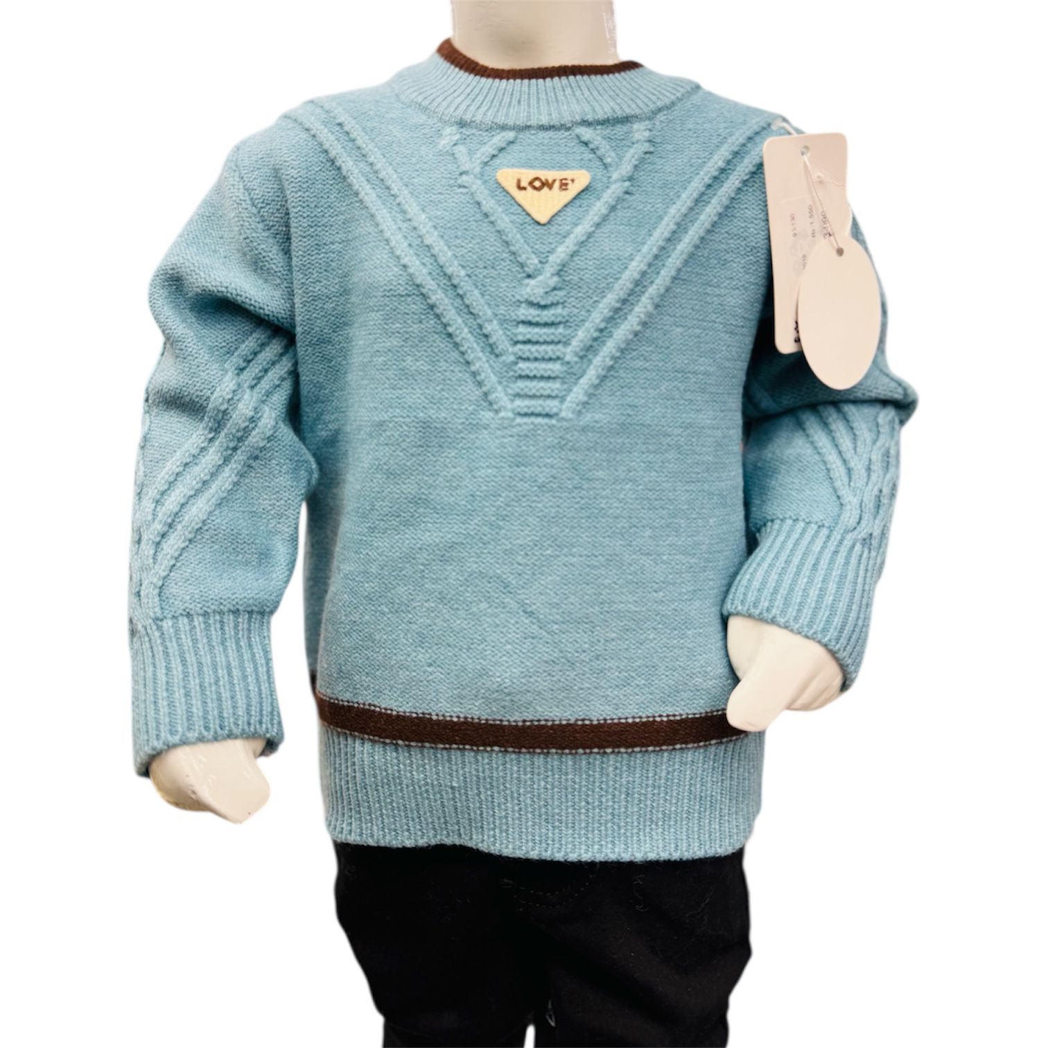 Boys Winter Knit Sweater & Trouser Set - Image 2