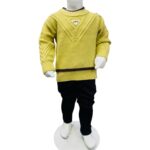 Boys Knitted Winter Sweater & Trouser Set – Mustard Yellow