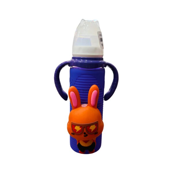 Kids Cute Bunny Water Bottle with Handles & Sipper Lid – Leak-Proof Drinking Bottle