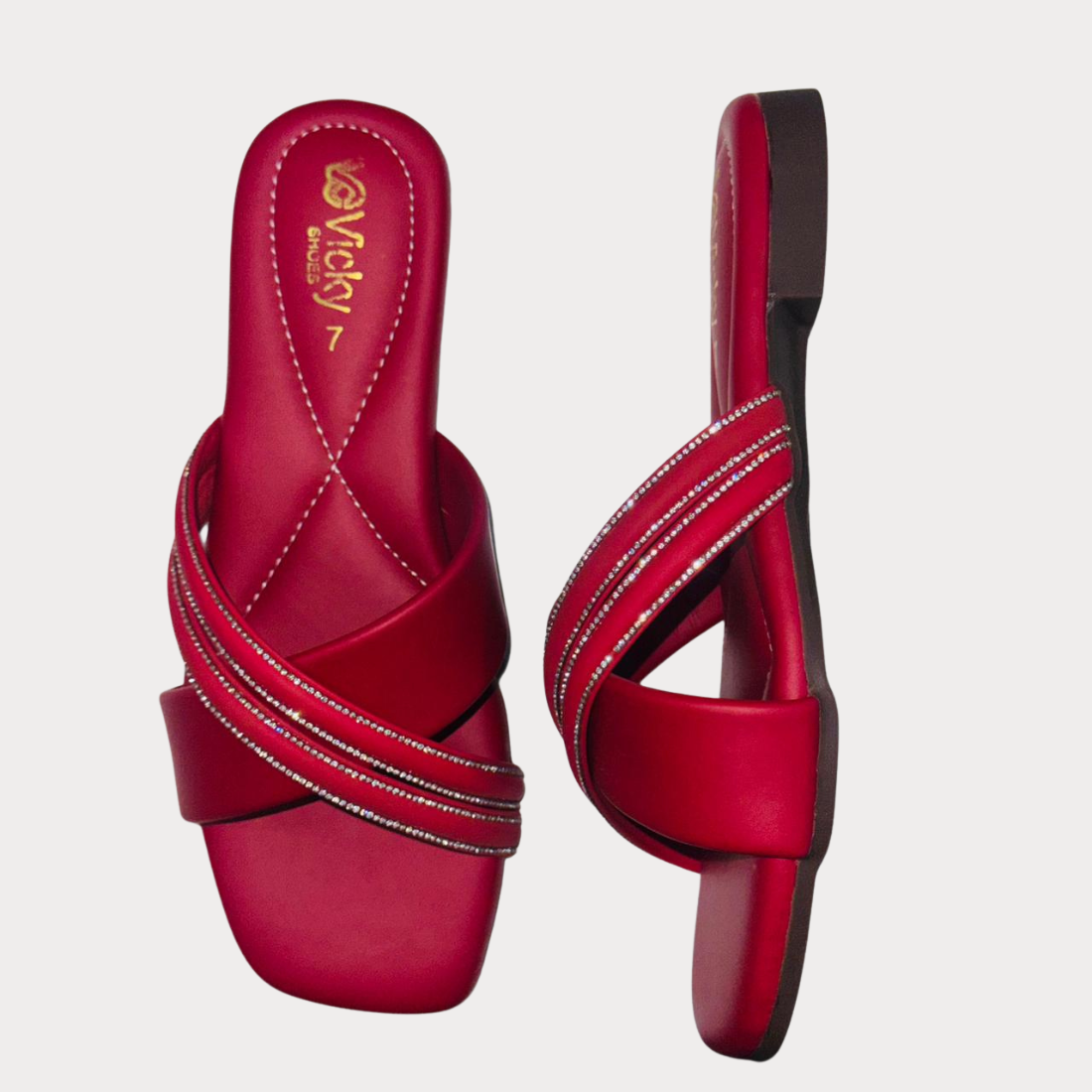 Ladies Slipper RED