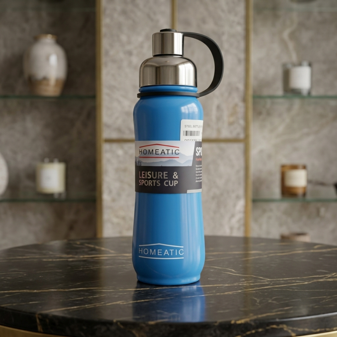 Homeatic Leisure & Sports Cup – Premium Blue Stainless Steel Water Bottle