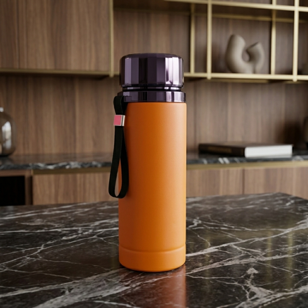 Premium Orange Vacuum Water Bottle – Insulated Sports & Travel Flask