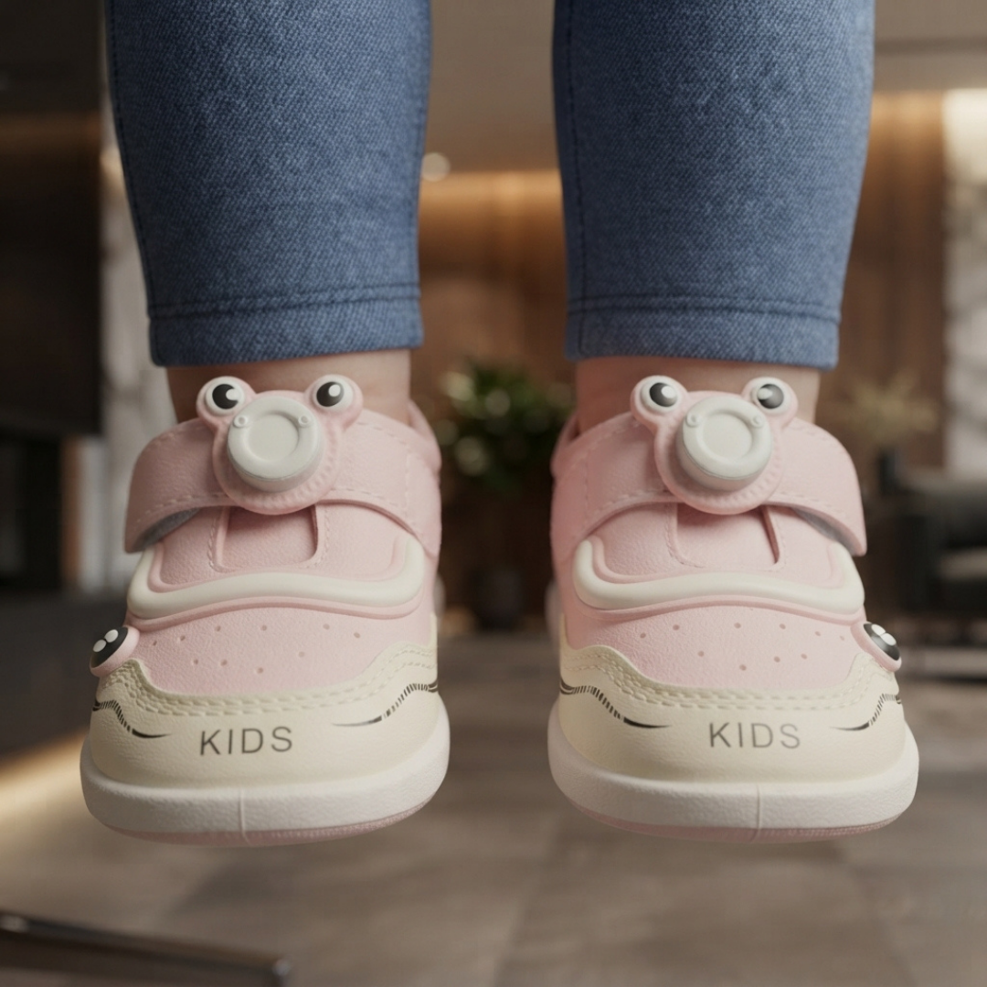 Cute Pink Kids Cartoon Shoes – Premium Comfortable Girls’ Casual Shoes