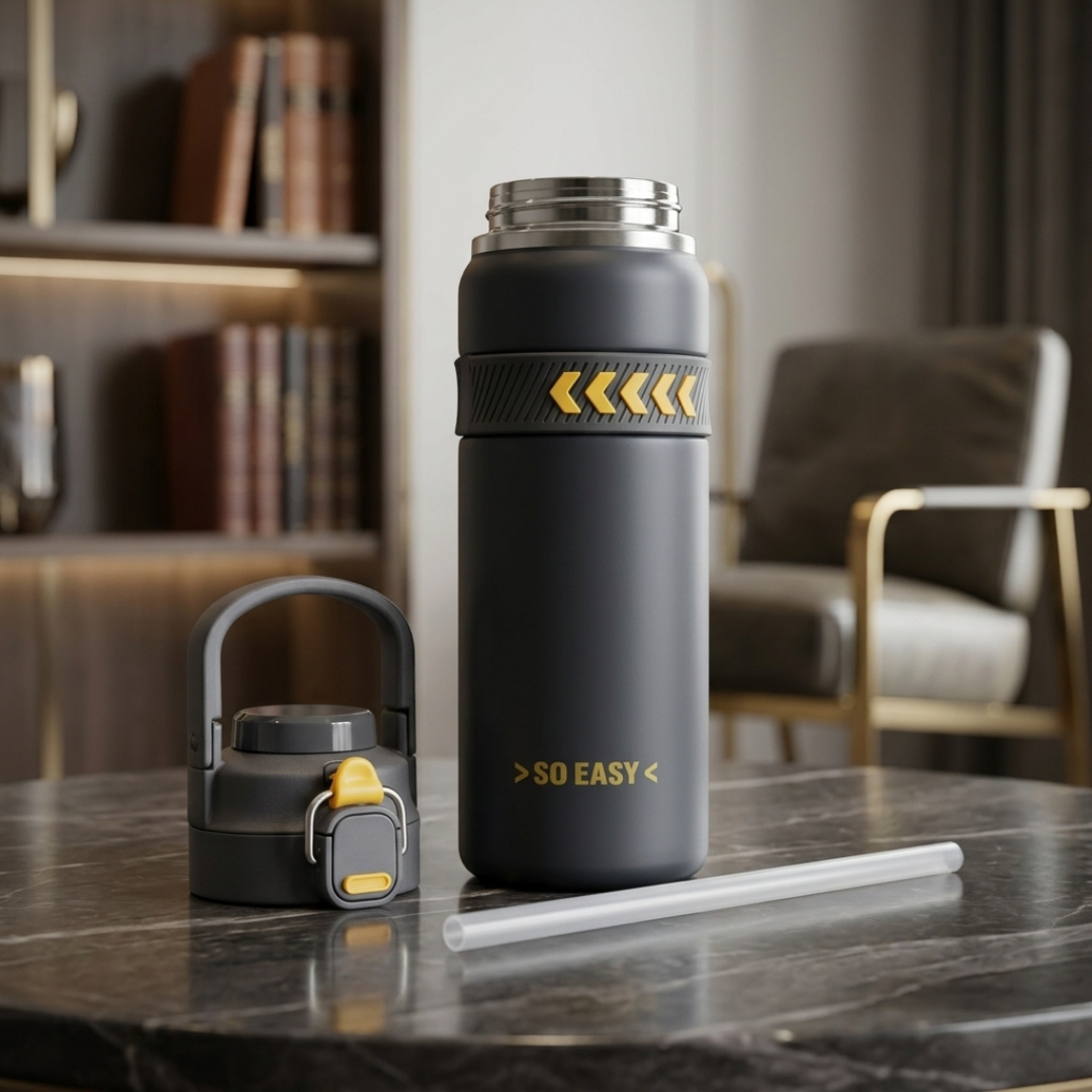 Premium Stainless Steel Insulated Water Bottle – Leak-Proof Sports & Travel Bottle