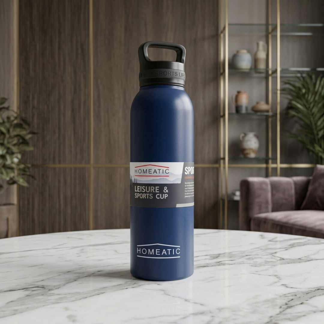 Premium Navy Blue Sports Water Bottle | Stylish Reusable Bottle for Gym, Travel & Everyday Hydration