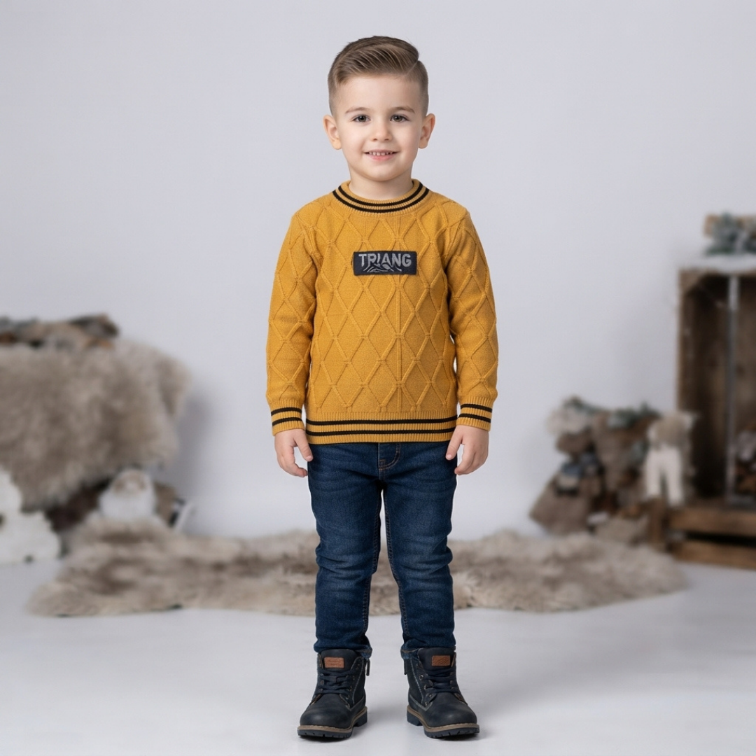 Boys Premium Cable Knit Sweater – Winter Collection