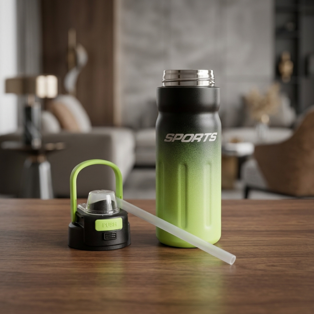 Premium Green Sports Water Bottle – Stainless Steel Insulated Bottle