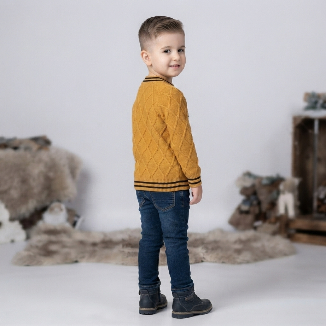 Boys Premium Cable Knit Sweater – Winter Collection