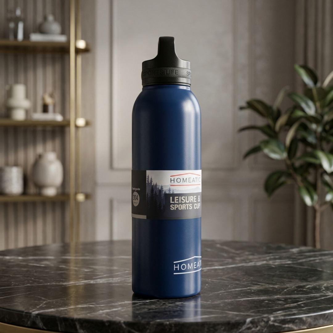 Premium Navy Blue Sports Water Bottle | Stylish Reusable Bottle for Gym, Travel & Everyday Hydration
