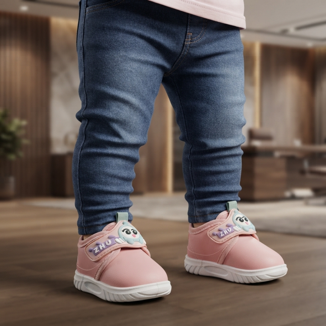 Kids’ Casual Pink Slip-On Shoes – Lightweight Comfort Sneakers