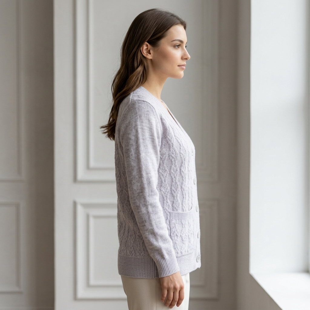 Women’s Lavender Cable Knit Jersey