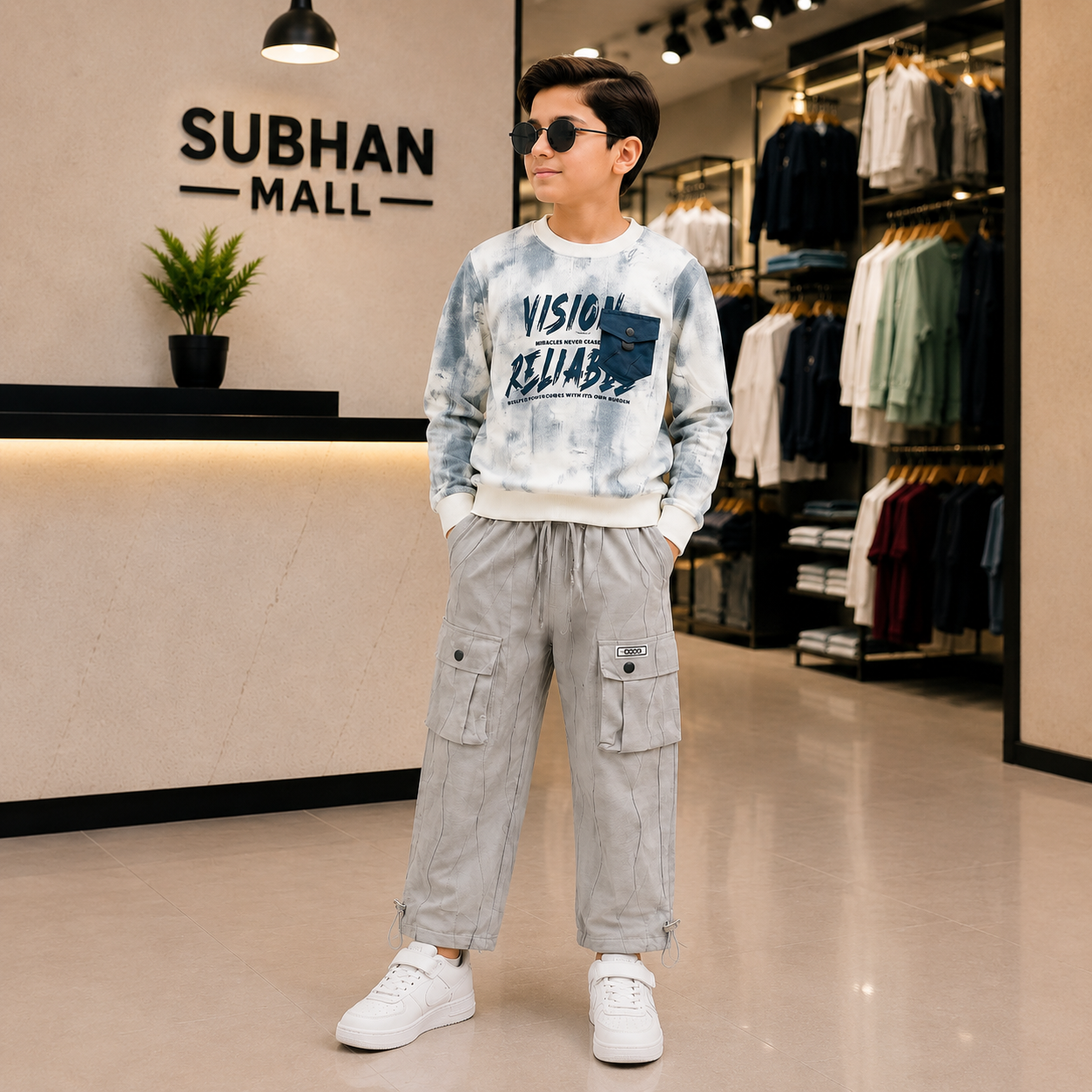 Boys Winter Sweatshirt & Trouser Set – Comfortable Kids Casual Wear