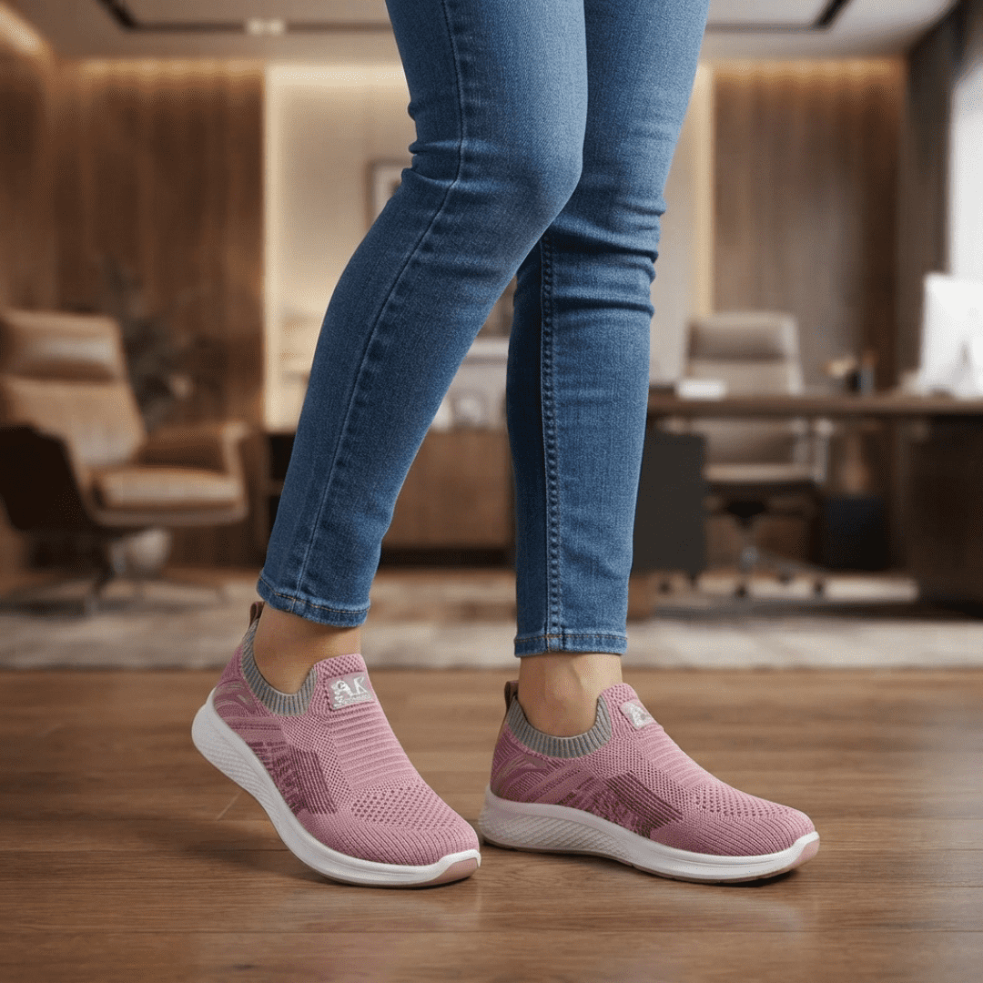 Women’s Pink Slip-On Sneakers – Stylish, Lightweight & Comfortable Casual Shoes