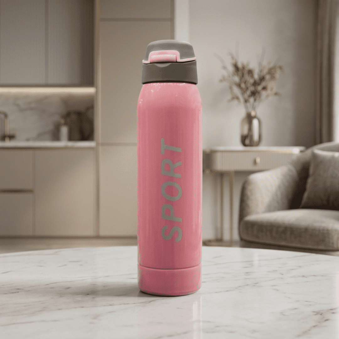 Premium Pink Sports Water Bottle – Insulated Stainless Steel Flask