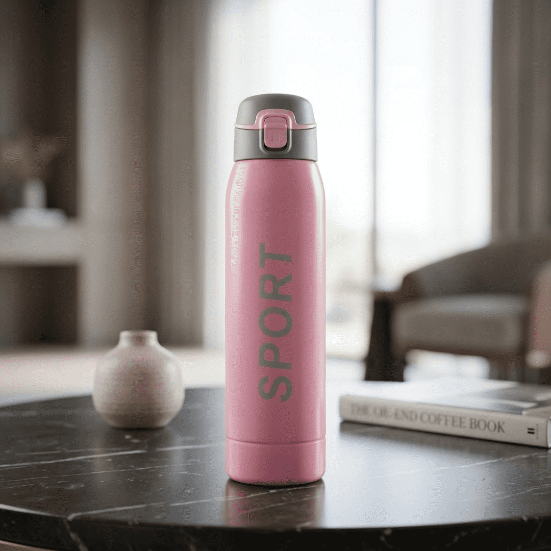 Premium Pink Sports Water Bottle – Insulated Stainless Steel Flask