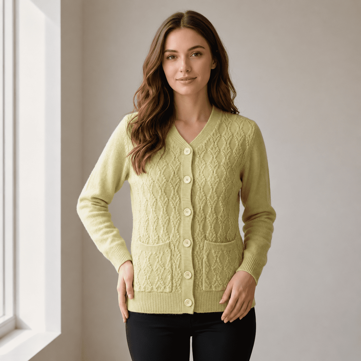 Premium Cable Knit Button-Front Cardigan for Women | Elegant Winter Fashion  Description
