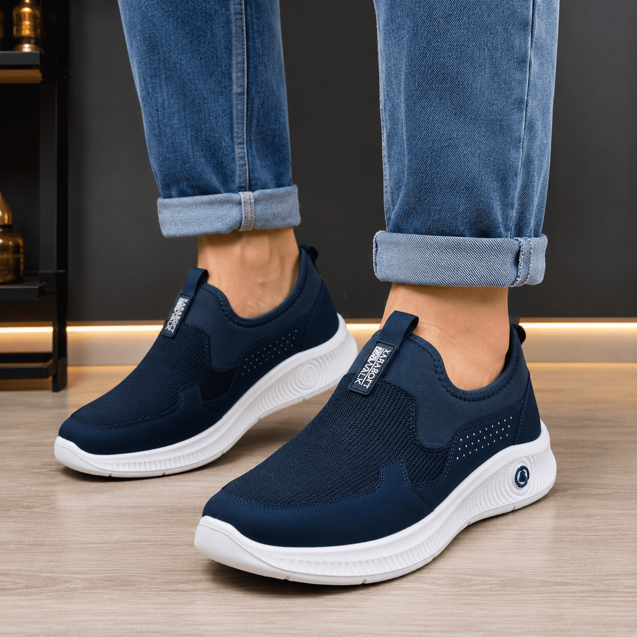 Men's Slip-On Walking Sneakers Breathable Comfortable