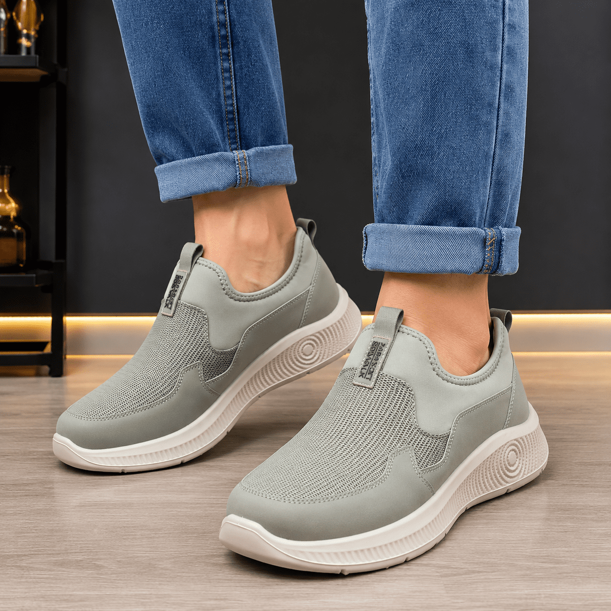 Men's Slip-On Walking Sneakers Breathable Comfortable