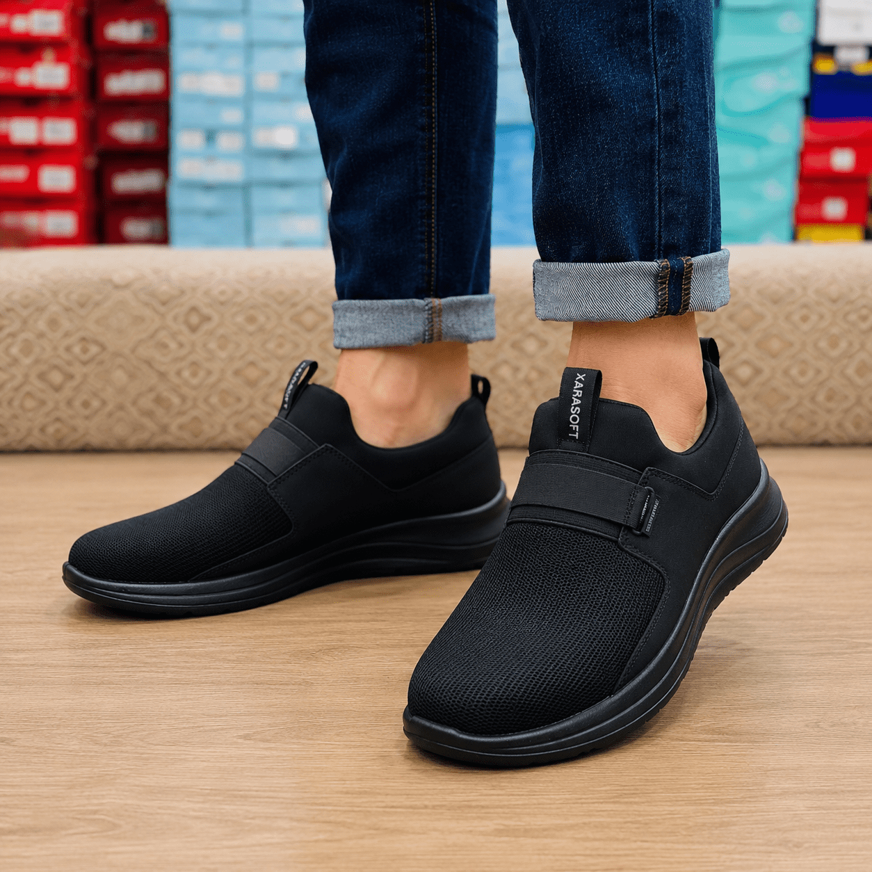 Men's Slip-On Walking Sneakers Breathable Comfortable