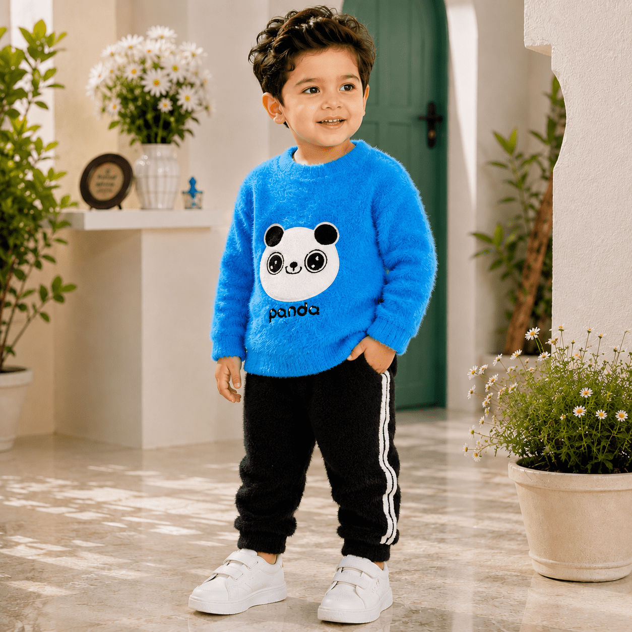 Premium  Panda Winter Sweater Set for Boys