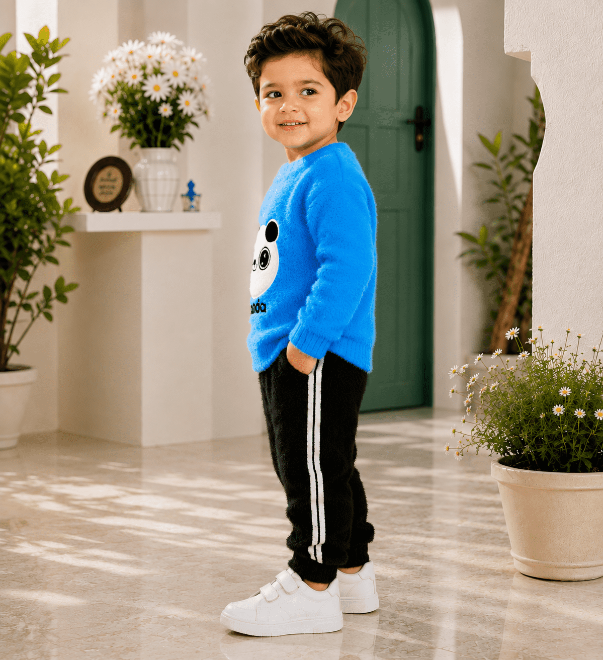 Premium  Panda Winter Sweater Set for Boys